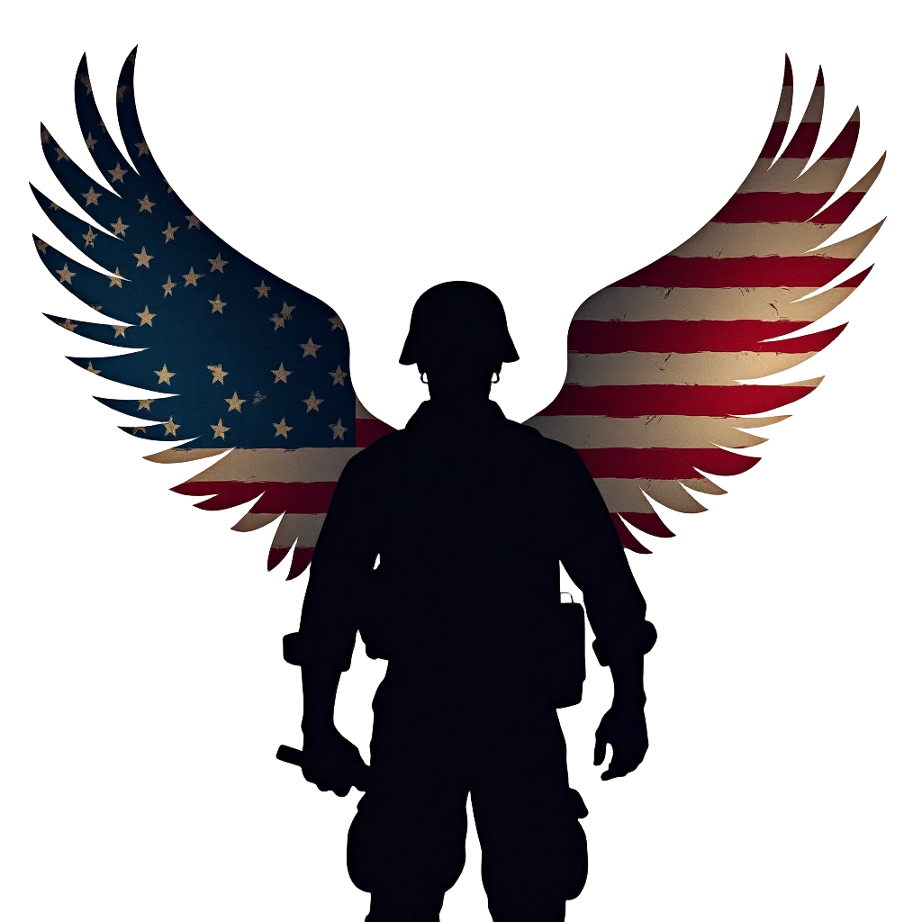 Patriotic Eagle Silhouette